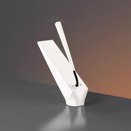 HMEGAO Single Hole Bathroom Faucet Solid Brass Build White Bathroom Faucet,Single Handle Bathroom Faucet, Bathroom Vanity Faucet Mixer Tap, with High Pressure Hoses for Hot and Cold Water.