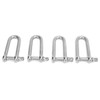 4pcs Stainless Steel U Type Shackle Lengthen U Sling Screws