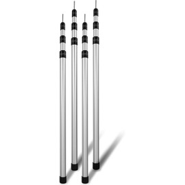 normani Outdoor Sports Aluminium Telescopic Tent Pole Support Pole Adjustable from 76-180 cm, 94-240 cm or 116-300 cm Colour 4 Pieces Size 94-240 cm
