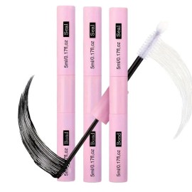 Waterproof Eyelash Glue 3 Pack, Long Lasting Lash Adhesive for Cluster Lashes, 2 in 1 Lash Bond & Seal, Sweat Resistant Eyelash Extension Glue