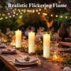 14" x 4" Large Outdoor Candles, Waterproof Flickering LED Flameless