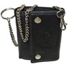 flevado Men's Wallet RFID Protection Trouser Chain Real Leather Portrait