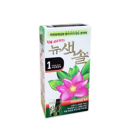 New Colorsol 옻 안타는 뉴 색솔 허브 칼라 크림 염색약 1호 자연흑갈색 1개 Peru Antistain New Colorsol Herb Color Cream Dye No.1 Natural Dark Brown 1 pcs