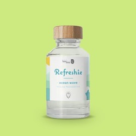 binibini REFRESHIE Textilduft "Ocean Wave" 100ml, der "wie frisch gewaschen Duft" passend zu allen REFRESHER Duftaufsätzen von binibini für Dampfglätter - gegen Gerüche ohne Waschen Daily Fresh