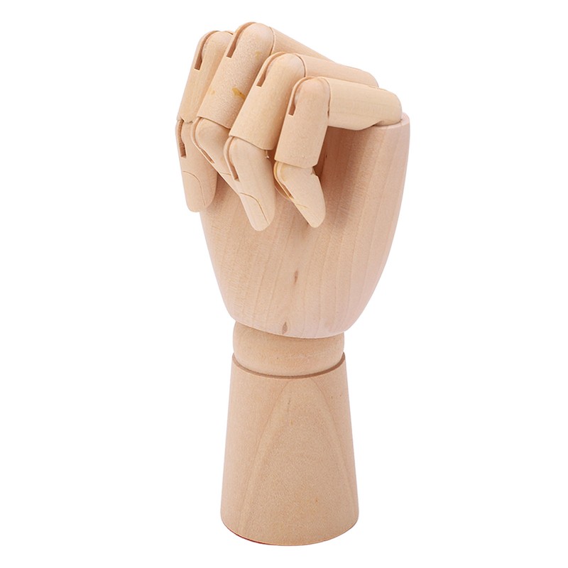 Wood Mannequin Hand Flexible Joints Fingers Drawing Mannequin Hand for