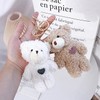 Bear Plush Keychain, Soft Cotton Stuffed Animal Keyring for Backpack,