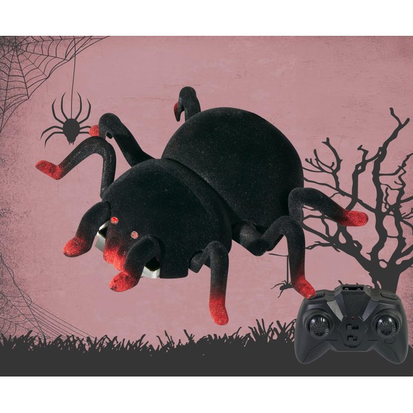 Northpoint Remote Controlled Halloween Spider 360° Rotation Luminous Eyes Moving