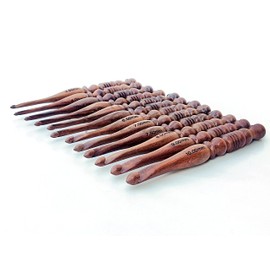 Wooden Crochet Hook - Ergonomic Handle Crochet Hooks - Handcrafted 7’’ Wooden Crochet Hook - Knitting Needle Set of 13 - Wooden Crochet Needle/Best Gift! (3 mm to 12 mm)