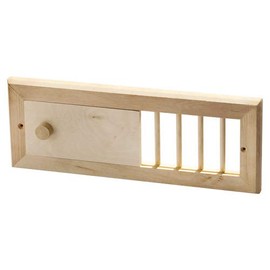 Sauna Ventilation Slider Sauna Ventilation Grille with Slider Wood Alder 8861