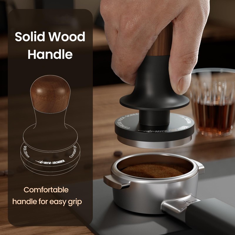 MHW-3BOMBER 49.7mm Espresso Tamper - 3 Spring Loaded Coffee Tamper