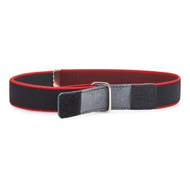 Ladeheid Boys Belt Elastic Belt 1-12 Years P15 (Black/Red, 5-12 Years)