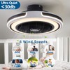 HuixuTe 21 in Modern Ceiling Fan with Light Remote Control,