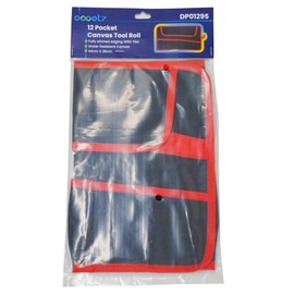 Dapetz ® 12 Pocket Canvas Spanner Wrench Chisel Water Resistant Fully Stiched Edging Tool Roll Storage Wallet Bag Case Pouch Green For Portable And Easy Grip 44Cm X 28Cm