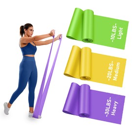 Resistance Bands, 3 Different Resistance Levels Skin-Friendly Exercise Bands, Long Resistance Bands Set For Women/Men, Ideal for Strength Training, Yoga, Gym, Pilates