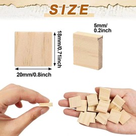 100 Pcs Wood Scrabble Tiles Blank Small Scrabble Letters Wall Art Decor Squares Unfinished Wood Tile Pieces Crafts Natural Slices Wooden for DIY Crafts Home Decoration Painting