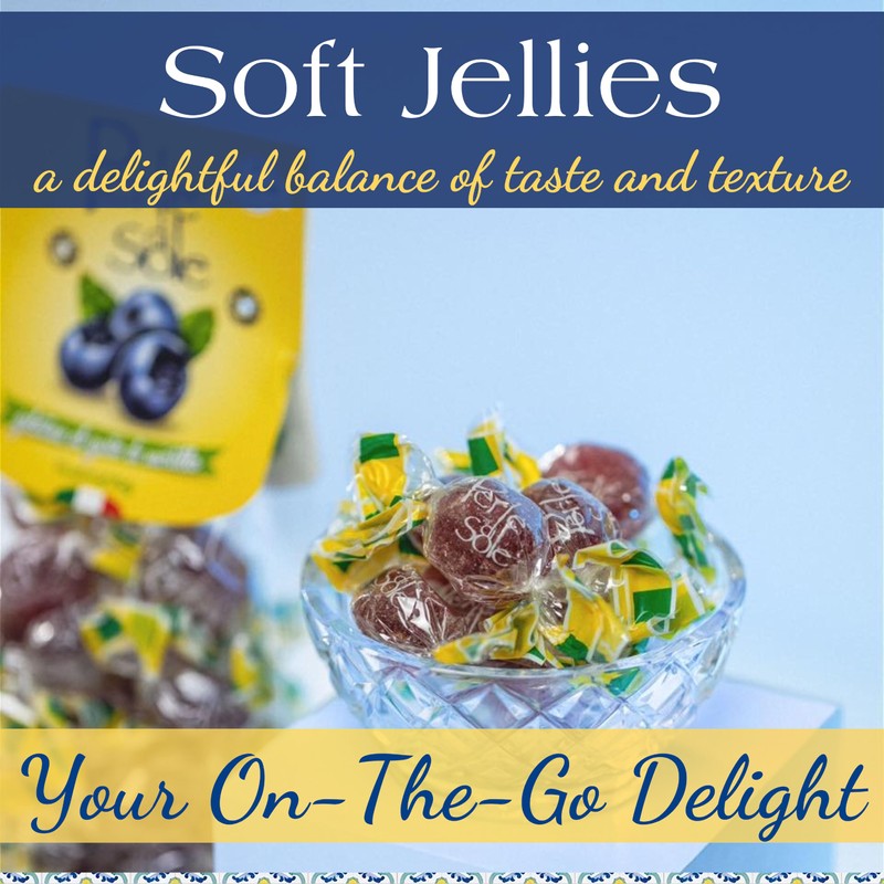 Perle di Sole Blueberry Jellies - Italian Candy Individually Wrapped