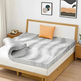 BedsPick Memory Foam Mattress Topper Twin, 2 Inch Thick Bed Topper Pad Cooling Gel Infused Soft Comfy Padding Breathable for College Dorm Sleeper Sofa Couch RV Camper, CertiPUR-US Certified