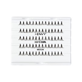 iENVY False Eyelashes Deep C Curl Individual Lashes Natural Finish Eyelash (Medium)