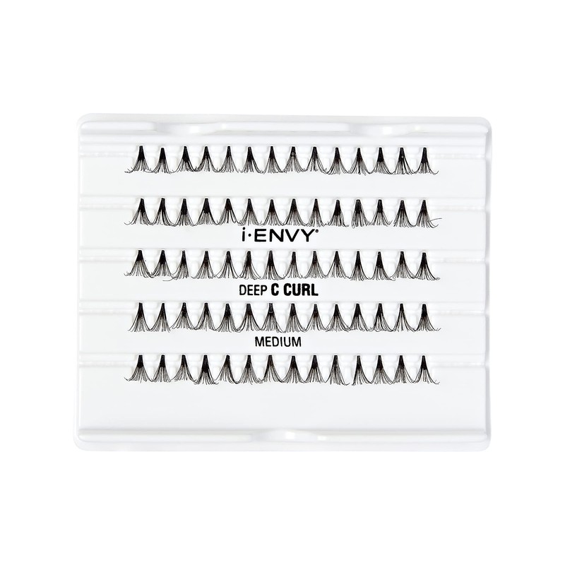 iENVY False Eyelashes Deep C Curl Individual Lashes Natural Finish