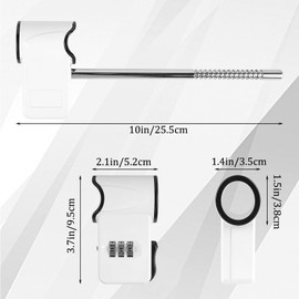 French Door Security Lock, 3-Digit Zinc Alloy Double Door Handle Combination Lock for Patio/Conservatory Doors with Horizontal Handles (Internal/External Use)
