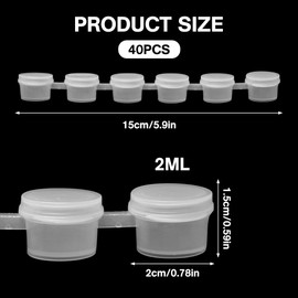 Bofanze Pack of 240 Mini Paint Pots Stripes Tattoo Colour Caps Cups Small Ink Pigment Cups Small Paint Pots Mini Empty Paint Pot with Lid for Schools, Colours, Festivals