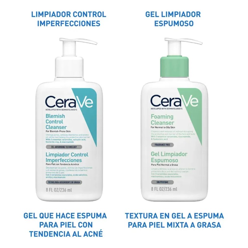 Limpiador Cerave Control Imperfecciones Para Piel con Tendencia Acnéica de