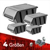 KADAX Stacking Box with Lid, Storage Box Made of PP