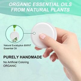 YOJFOJV Shower Steamers Aromatherapy, 6-Pack Eucalyptus for Shower Bombs with Mint Organic Essential Oil, Christmas Stocking Stuffers for Women or Men, Birthday Gifts for Wife, Mom and Girlfriends