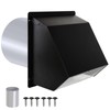 10 Inch Hooded Wall Vent with Screen and Damper,Outdoor Wall