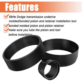 YMT 68rfe Transmission Underdrive Piston and Retainer Install Tool for Dodge #T-3250-KM Bonded Molded Piston and Piston Retainer Tool(3Pcs)