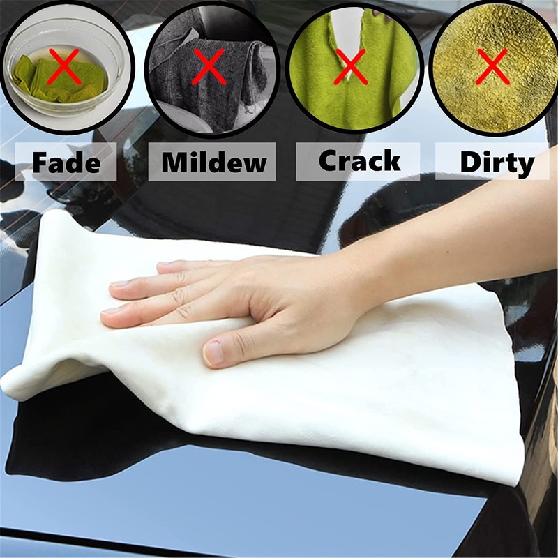 Turnart Genuine Chamois Leather for Car Drying Car Wash Shammy