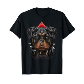 Rottweiler Dog in Punk Rock Style T-Shirt