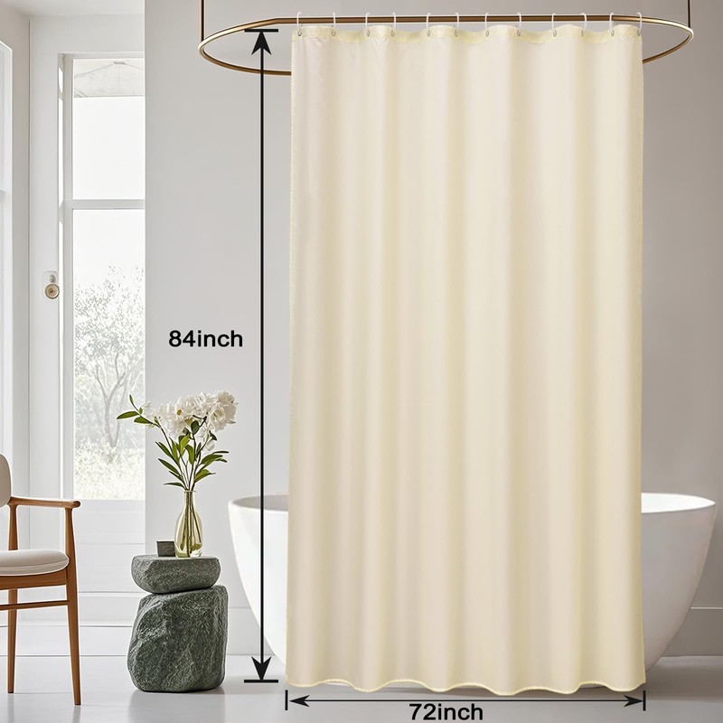 AooHome Extra Long Shower Curtain - Fabric Shower Curtain Liner