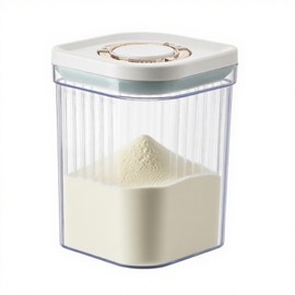 Luftdichte Milchpulver-Spender, Tragbarer Milchpulver-Kasten,Milchpulver Behälter mit Löffel, Einhandbedienung, Anti-UV, Abnehmbar, zur Aufbewahrung von Baby Milchpulver