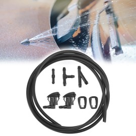 X AUTOHAUX Front Windshield Washer Nozzles Kit with 2 Meters Windshield Washer Hose and 3 Connectors 85381-44010 for Toyota Sienna Solara Tacoma Prius Corolla