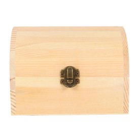 Wood Box Jewelry Box DIY Craft Storage Treasure Chest Toy Case Decorative Graffiti Paint Your Own Box with Locking Clasp for DIY lovers and Home Storage