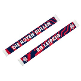 RB Leipzig Away Scarf Knitted Scarf Fan Scarf Scarf RBL - Plus Bookmark We Love Football, Red-navy, Unit size