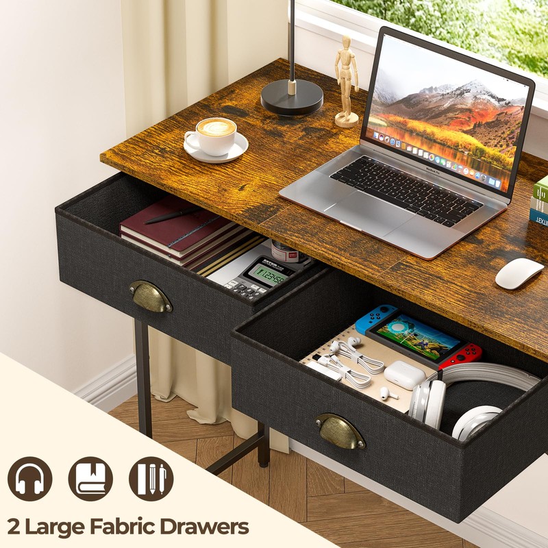 DAOUTIME Small Writing Desk for Kids Bedroom, 31.5 Inch Computer