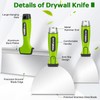 THINKWORK Drywall Tools - 8Pcs Stainless Steel Drywall Knife Set