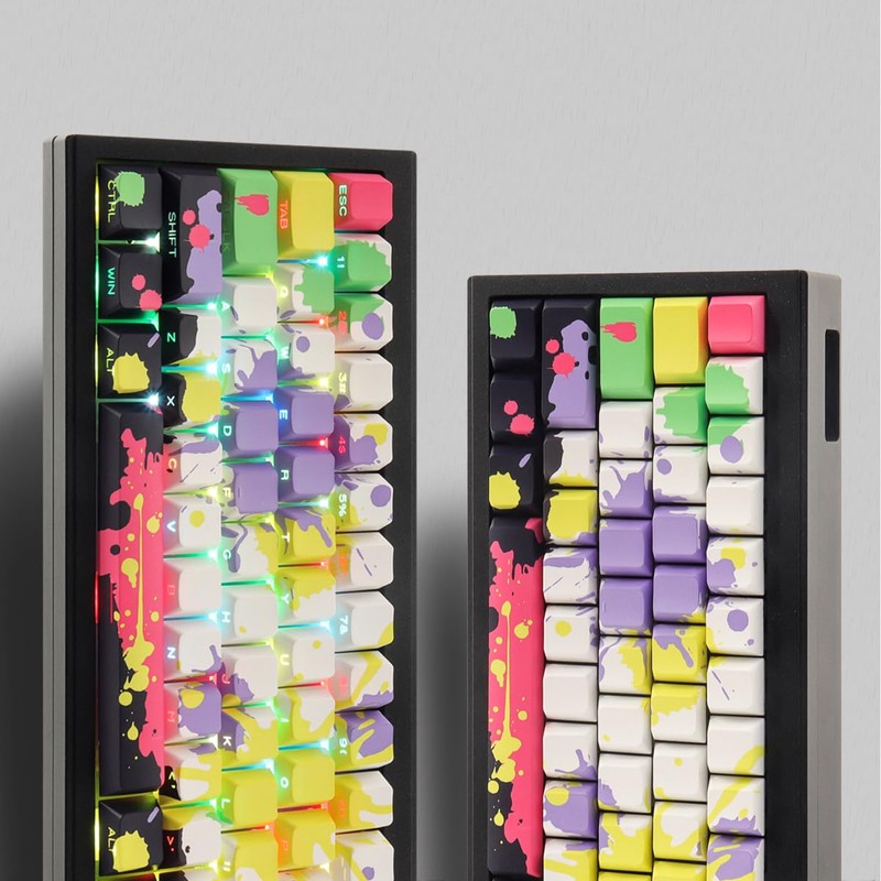 JakeTsai Keycaps, 131 Keys Double Shot Keycaps Transparent, PBT Keycaps
