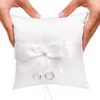 Nicoone Wedding Ring Cushion Ring Bearer Cushion White Bridal Pillow
