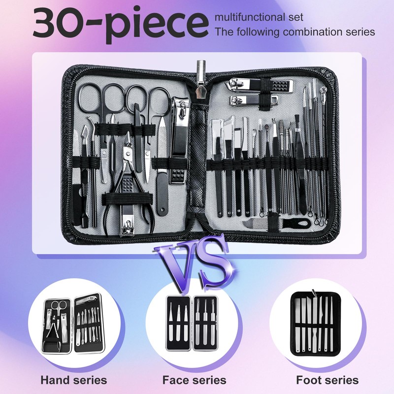 Manicure kit Personal Care Mens Grooming Kit, 30 in 1