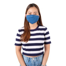 LOFBAZ Fabric Mask Cotton Washable Reusable (Denim - Pack of 3, Adult Large)