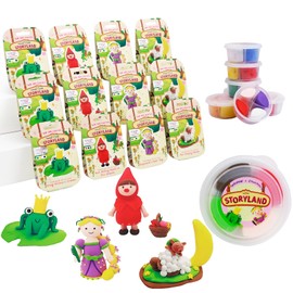 12 Boxes Air Dry Clay Kits Ultimate Kids' Air Dry Clay Kit: Multi-Theme Fusion with Tools & Tutorials Child-Safe DIY Craft for Ages 3+ | Creative Gift for Birthdays & Holidays (Fairy Tale Theme)