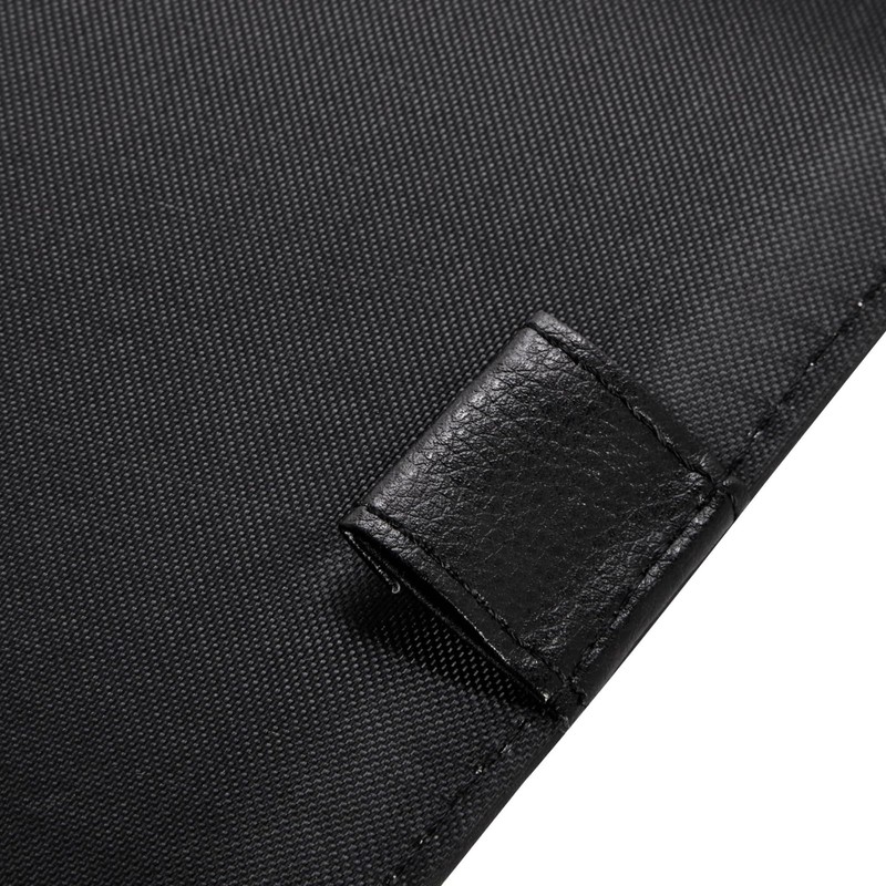 Juvale Check Binder - Black Faux Leather, 7-Ring, 14 x