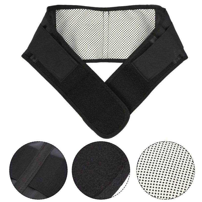 Tourmaline Self-Heating Magnetic Therapy Black Waist Protection Belt Lumbar Support