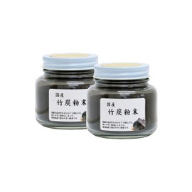Natural Health Co. Bamboo Charcoal Powder, Made in Japan, 4.6 oz (130 g) x 2, Sealed Container