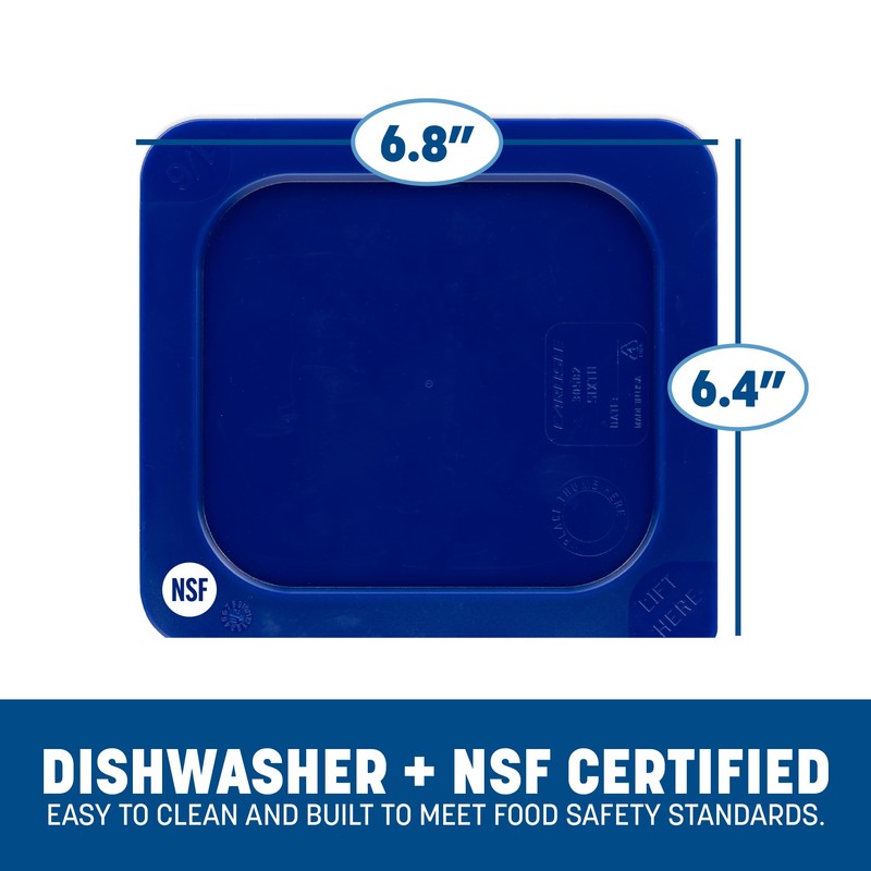 Carlisle FoodService Products 3058260 Smart Lids Sixth Size Polyethylene Lid,