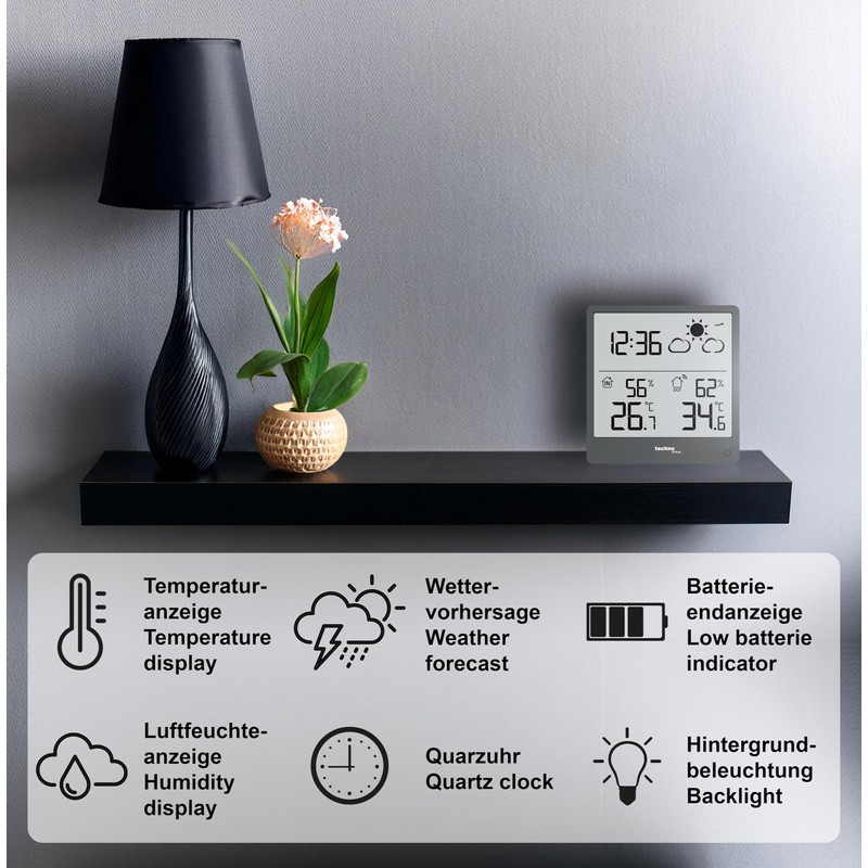 techno line WS 9138 Weather Station with Outdoor Sensor -