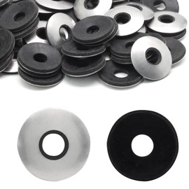 Seimneire #14 x 5/8" Neoprene EPDM Bonded Sealing Washers, 100 PCS Stainless Steel 1/4" Waterproof Gasket Assortment Kit